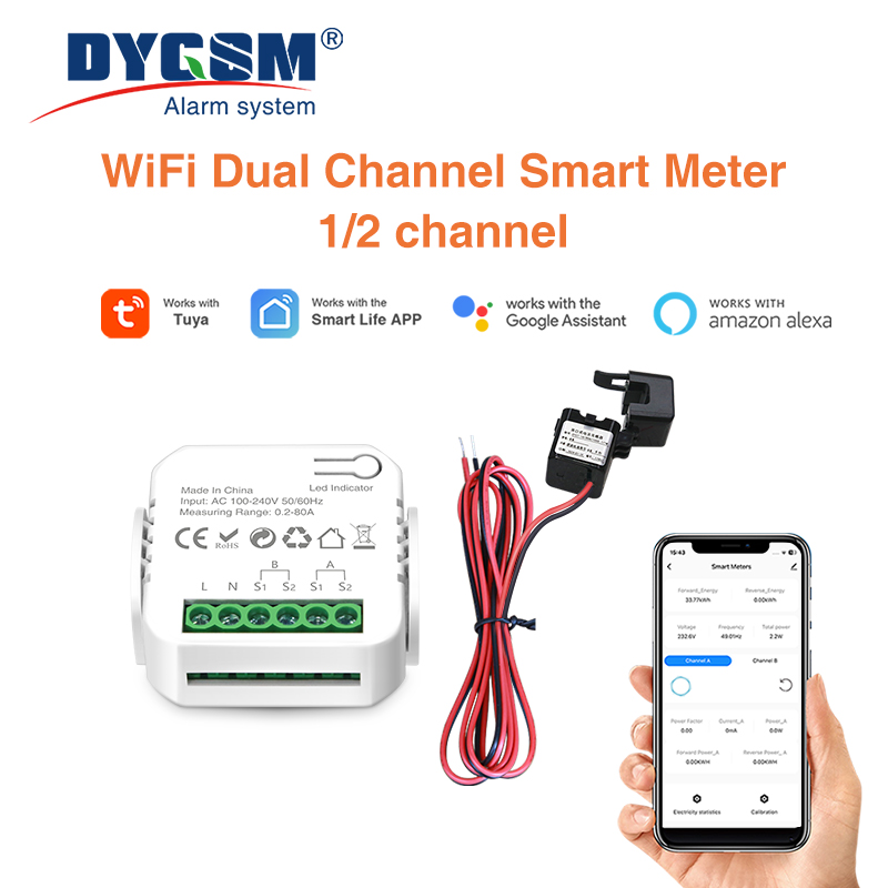 Energy Monitor Meter - Tuya meteran energi surya Wifi cerdas,