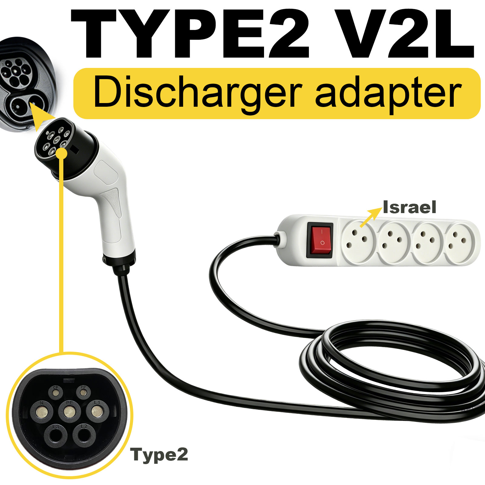 Outdoor Power Station - Adaptor Pengisian Daya Tipe 2 V2L