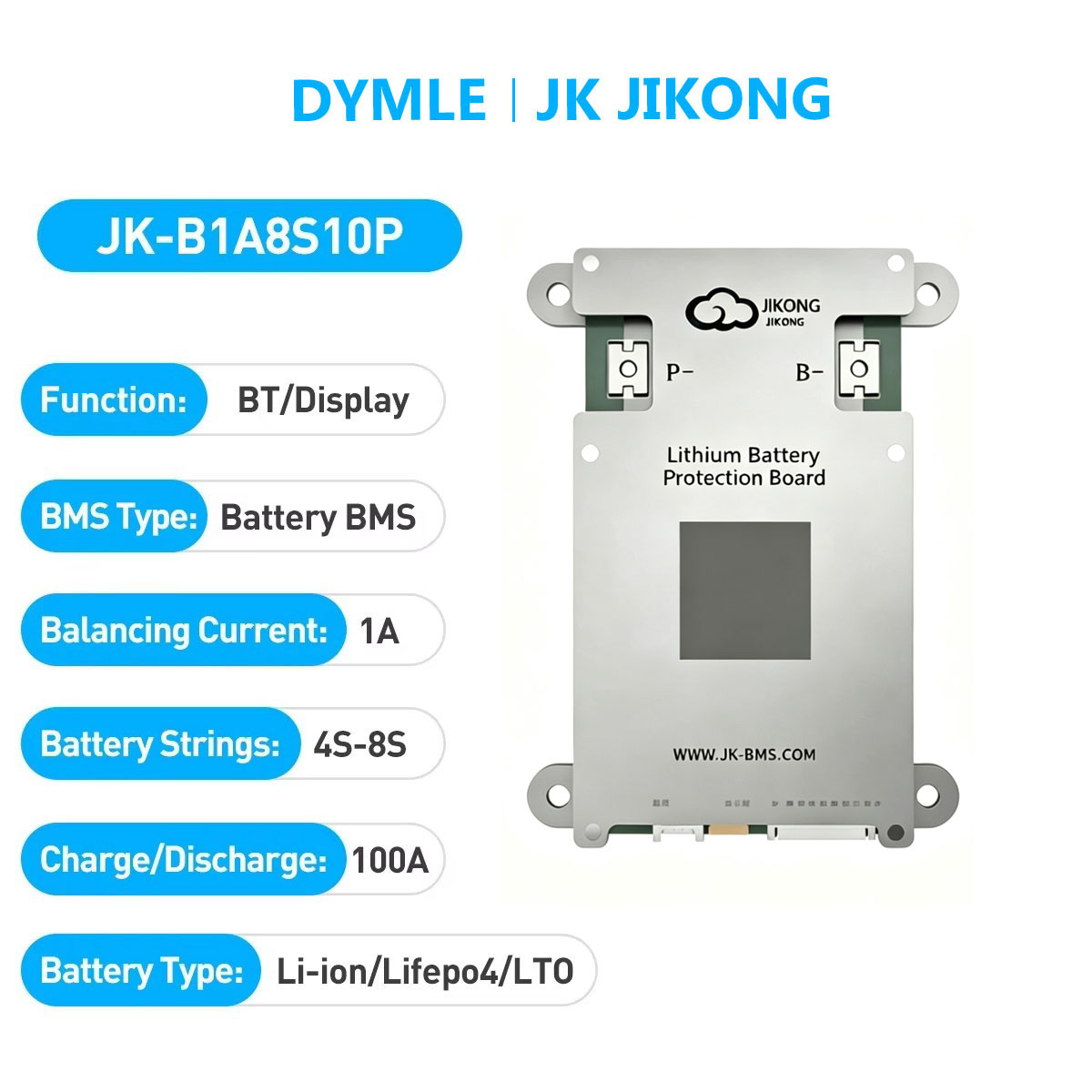 Lithium Battery 12V - JK JIKONG B1A8S10P BMS Aktif Cerdas