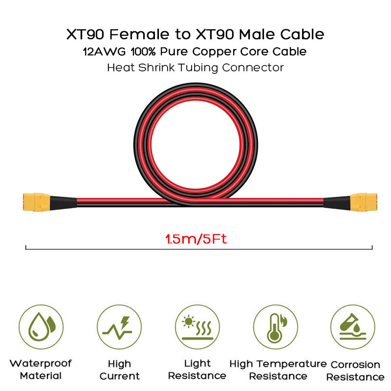 Kabel XT90 Male ke XT90 Female - Outdoor Power Station ulasan dan harga