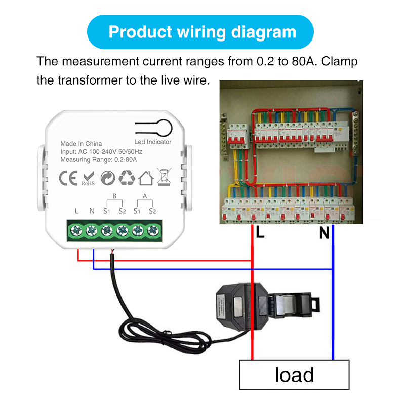 Tuya meteran energi surya Wifi - Energy Monitor Meter ulasan dan harga