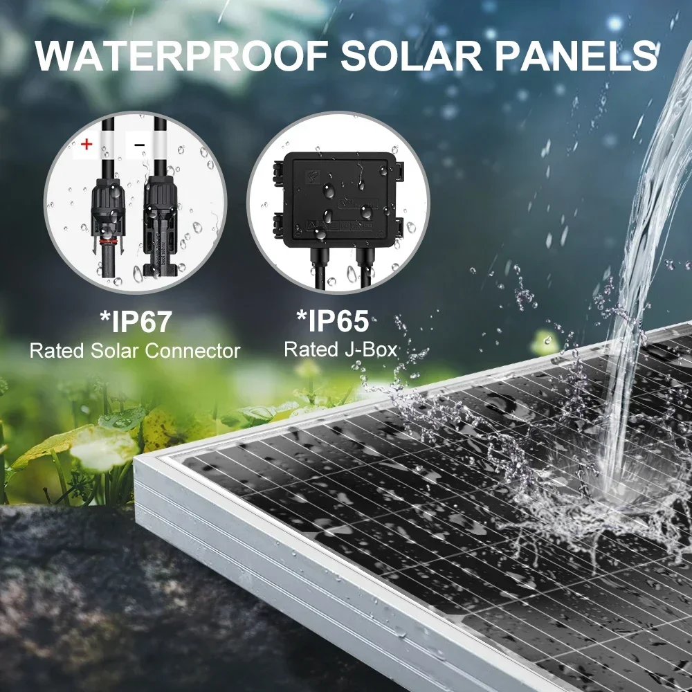 Kit Panel Surya Daya Tinggi 60 - Solar Panel 200W ulasan dan harga